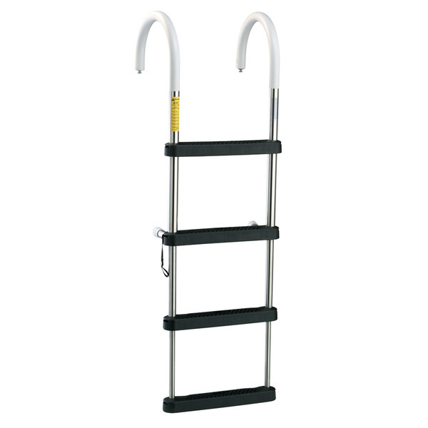 Garelick Garelick 12340-21 Telescoping Stainless Steel Pontoon Boarding Ladder with Shur-Loc 12340-21